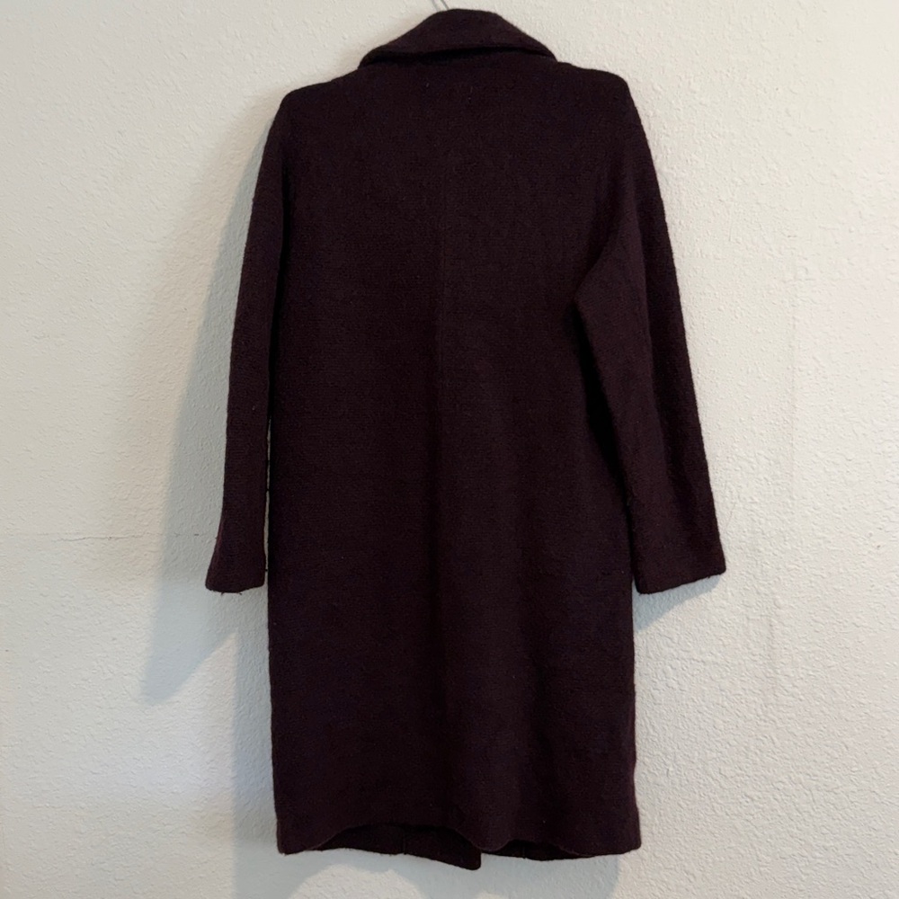 H&M Maroon Wool Blend Coat - Picture 2 of 8
